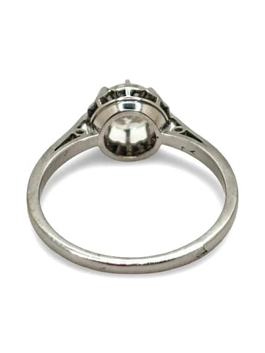 Bague 53 Solitaire - Bague en platine 950 et diamant naturel 0,75 ct 58 Facettes