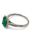 Bague 52 Bague en or blanc 18K sertie d’une émeraude 1 ct et diamants 58 Facettes