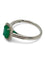 Bague 52 Bague en or blanc 18K sertie d’une émeraude 1 ct et diamants 58 Facettes