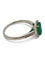 Bague 52 Bague en or blanc 18K sertie d’une émeraude 1 ct et diamants 58 Facettes