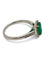 Bague 52 Bague en or blanc 18K sertie d’une émeraude 1 ct et diamants 58 Facettes