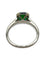 Bague 52 Bague en or blanc 18K sertie d’une émeraude 1 ct et diamants 58 Facettes