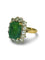 Bague 52 Bague en or jaune 18K avec émeraude 6,80 ct et diamants 58 Facettes 00021101