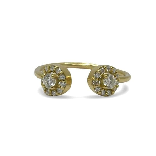 Bague 53 Bague en or jaune 18K et diamants naturels 0,26 ct 58 Facettes 00004101