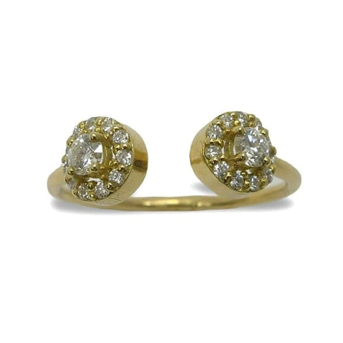 Bague 53 Bague en or jaune 18K et diamants naturels 0,26 ct 58 Facettes 00004101