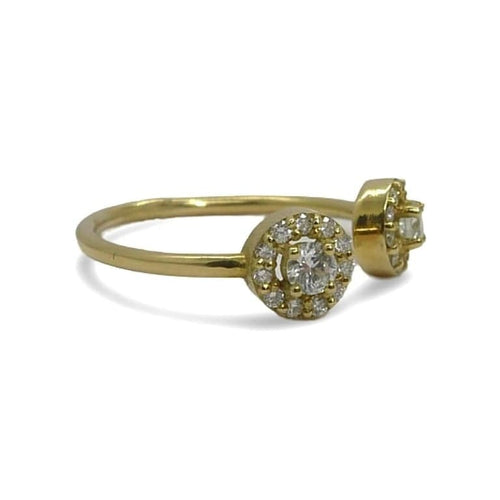 Bague 53 Bague en or jaune 18K et diamants naturels 0,26 ct 58 Facettes 00004101