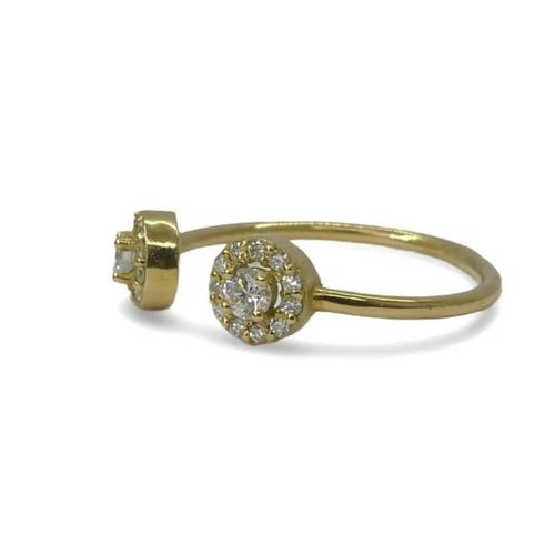 Bague 53 Bague en or jaune 18K et diamants naturels 0,26 ct 58 Facettes 00004101