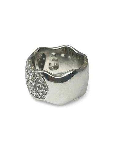 Bague 55 Alliance - Bague en or blanc 18K avec diamants 1,50 ct 58 Facettes