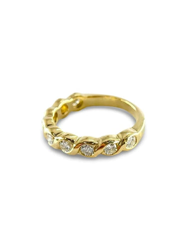 Bague 53 Bague en or jaune 18K et diamants 0,54 ct 58 Facettes 00024501