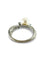 Bague 54 Bague en or blanc 18K avec perle et diamants 58 Facettes