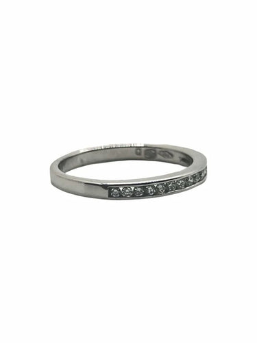 Bague 57 Bague en or blanc 18K sertie de diamants 58 Facettes 00005101