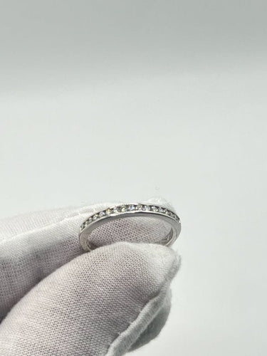 Bague 57 Bague en or blanc 18K sertie de diamants 58 Facettes 00005101