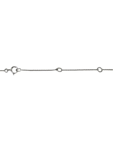 Collier Collier avec pendentif en or blanc 18K et 17 diamants 58 Facettes