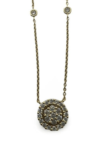 Collier Collier pendentif en or jaune 18K et diamants 0,50 ct 58 Facettes 00017701