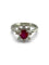 Bague 53 Bague en or blanc 18K sertie d’un rubis et diamants 58 Facettes