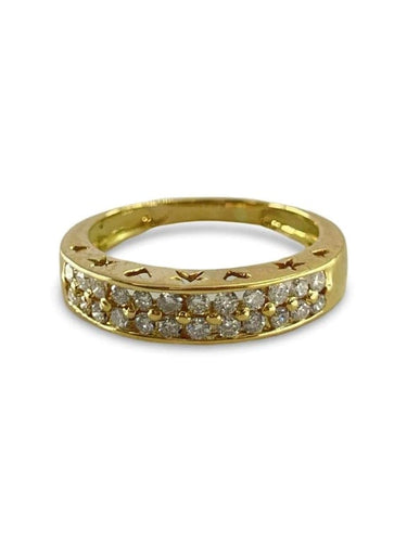 Bague 56 Bague en or jaune 18K et diamants 0,60 ct 58 Facettes