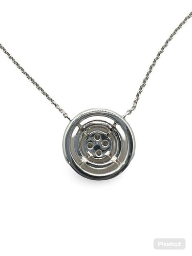Collier Collier pendentif en or blanc 18K et diamants 0,30 ct 58 Facettes 00018901