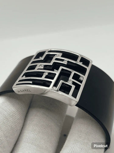 Bracelet Jean Marc Garel - Bracelet en or blanc 18K serti de diamants 58 Facettes 00026301