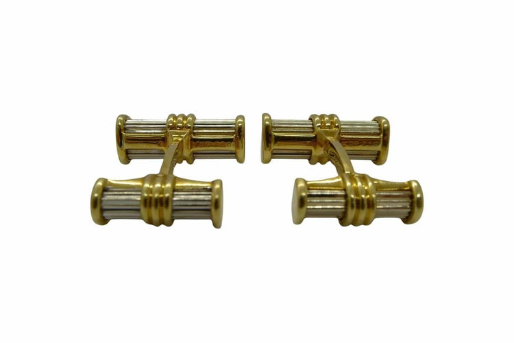 Boutons de manchette Bry & G - Boutons de manchette en or jaune 18K, années 1930 58 Facettes