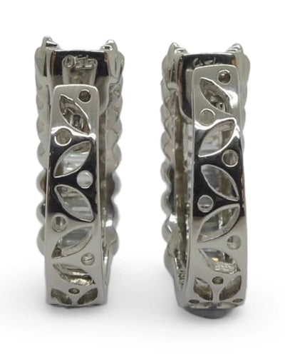 Boucles d'oreilles Boucles d'oreilles en or blanc 18K avec diamants 2 ct 58 Facettes 00033601