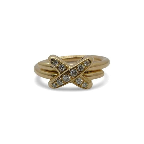 Bague 50 Chaumet Jeux de Liens - Bague en or rose 18K et diamants 58 Facettes 00039301