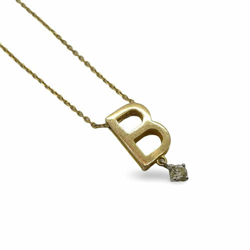 Collier Vanrycke - Collier pendentif initiale B 58 Facettes 00045201