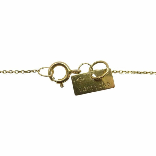 Collier Vanrycke Abécédaire - Collier pendentif initiale B en or jaune 18K diamant 58 Facettes 00045201