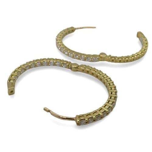 Boucles d'oreilles Boucles d'oreilles en or jaune 18K et diamants 1,04 ct 58 Facettes 00008101