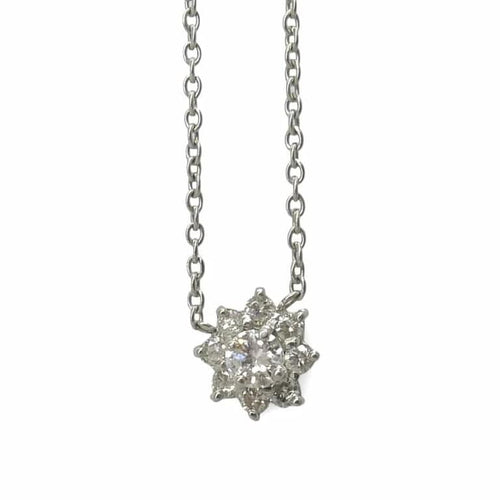 Collier Collier en or blanc 18K et diamants 0,42 ct 58 Facettes 00054001