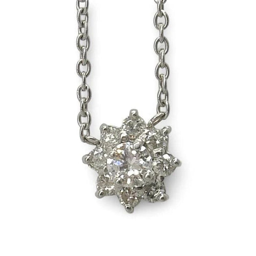 Collier Collier en or blanc 18K et diamants 0,42 ct 58 Facettes 00054001