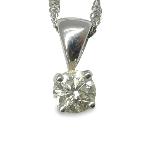 Collier Collier en or blanc 18K serti d’un diamant naturel 0,48 ct 58 Facettes 00054101