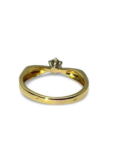 Bague 54 Solitaire - Bague en or jaune 18K et diamant 0,20 ct 58 Facettes 00066701
