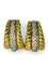 Boucles d'oreilles Boucles d'oreilles en or jaune et or blanc 18K et diamants 0,40 ct 58 Facettes 00071301