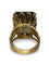 Bague 53 Bague en or rose 18K sertie d’un quartz fumé 20 ct 58 Facettes 00073501