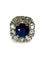 Bague 51 Bague vintage en or rose, saphir 3 ct et diamants 58 Facettes 75801
