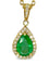 Collier Collier en or jaune 18K avec émeraude et diamants 58 Facettes