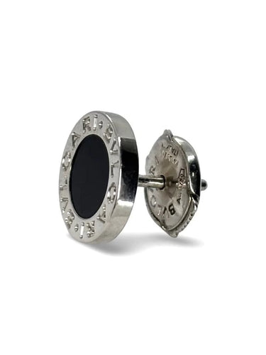 Boucles d'oreilles Bulgari - Boucle d’oreille mono en or blanc 18K et onyx 58 Facettes 898