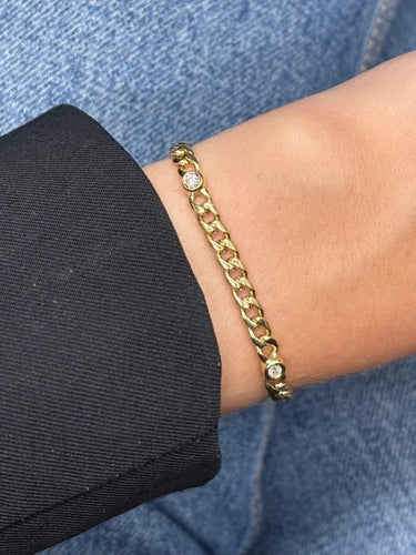 Bracelet Bracelet en or jaune 18K et diamants 0,40 ct 58 Facettes 978