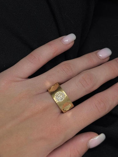 Bague 59 Louis Vuitton Empreinte - Bague en or jaune et diamants 58 Facettes 1085
