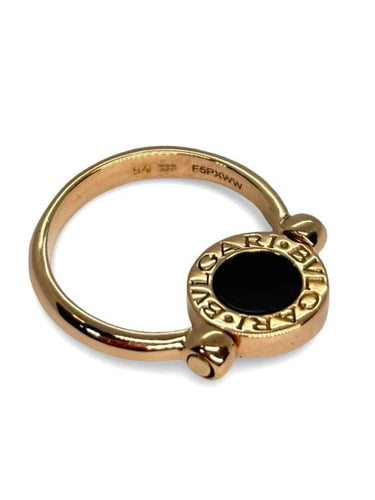 Bague 52 Bulgari - Bague réversible en or rose, onyx et nacre 58 Facettes 1069