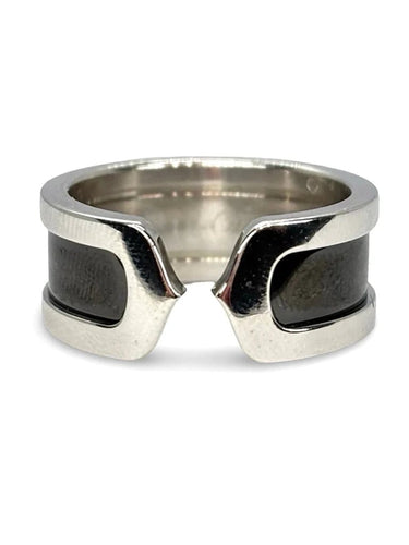 Bague 52 Cartier - Bague vintage C de Cartier en or blanc 58 Facettes 1061