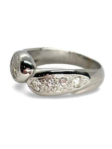 Bague 54 Bague en or blanc 18K sertie de diamants 0,60 ct 58 Facettes 1177