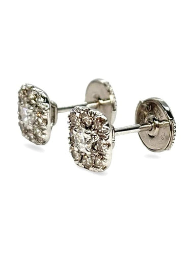 Boucles d'oreilles Boucles d’oreilles en or blanc 18K et diamants 0,68 ct 58 Facettes 1191