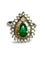 Bague 53.5 Bague émeraude 1,2 ct en or blanc et diamants 58 Facettes 1240