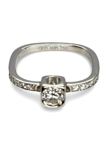 Bague 47 Dinh Van Le Cube - Bague en or blanc 18K et diamants 0,27 ct 58 Facettes 1246