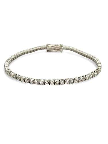 Bracelet Bracelet rivière en or blanc 18K et diamants 2,90 ct 58 Facettes 1250