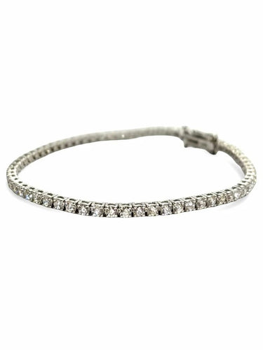 Bracelet Bracelet rivière en or blanc 18K et diamants 2,90 ct 58 Facettes 1250