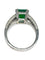 Bague 54.5 Bague en or blanc 18K avec émeraude 3 ct et diamants 0,48 ct 58 Facettes 1289