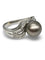 Bague 56 Bague en or blanc 18K avec perle de Tahiti et diamants 0,60 ct 58 Facettes 1335