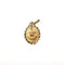 Pendentif Augis - Médaille d’amour ovale en or jaune 18K et rubis synthétiques 58 Facettes LMB-316